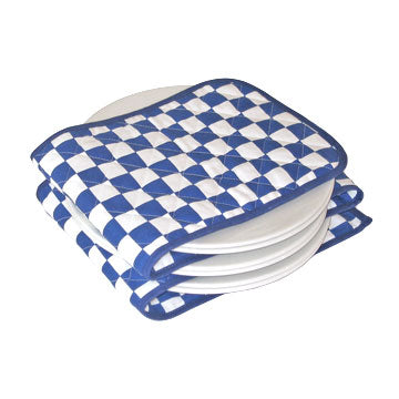Hot Ideas Electric Plate Warmer - Blue and White Check