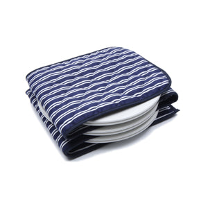 Hot Ideas Electric Plate Warmer - Blue and White Stripe